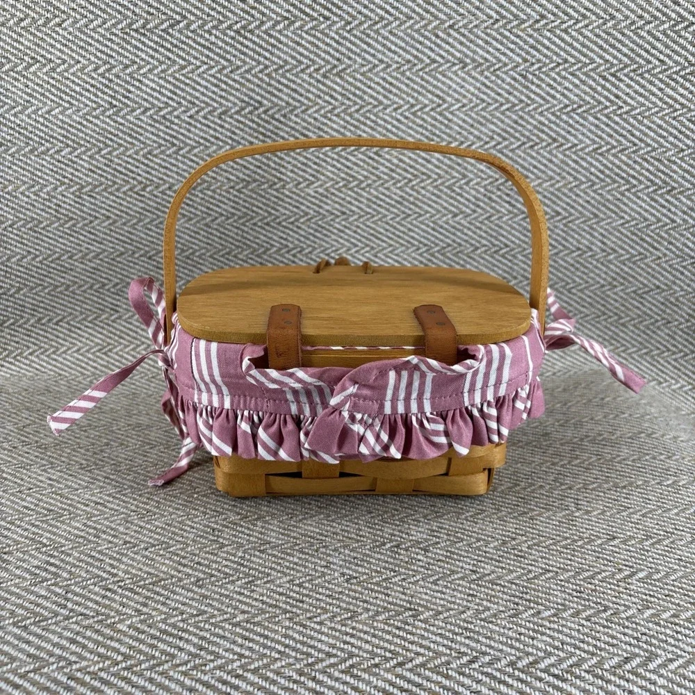 Longaberger Kiddie Combo Purse Dusty Rose Liner - 1998 - Picture 3 of 10
